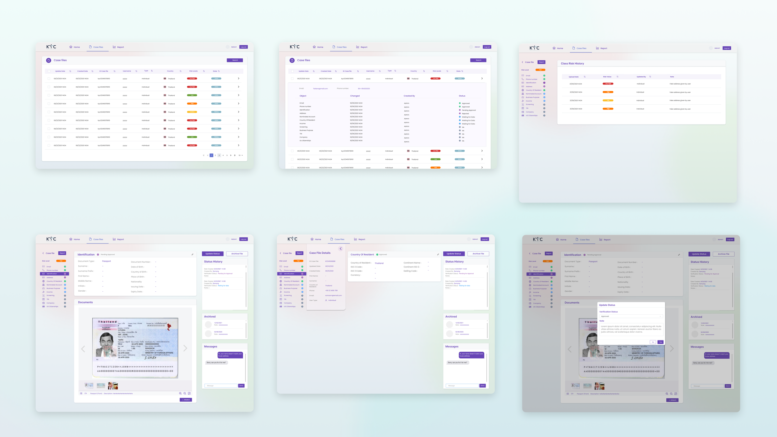 KYC All UI Screens
