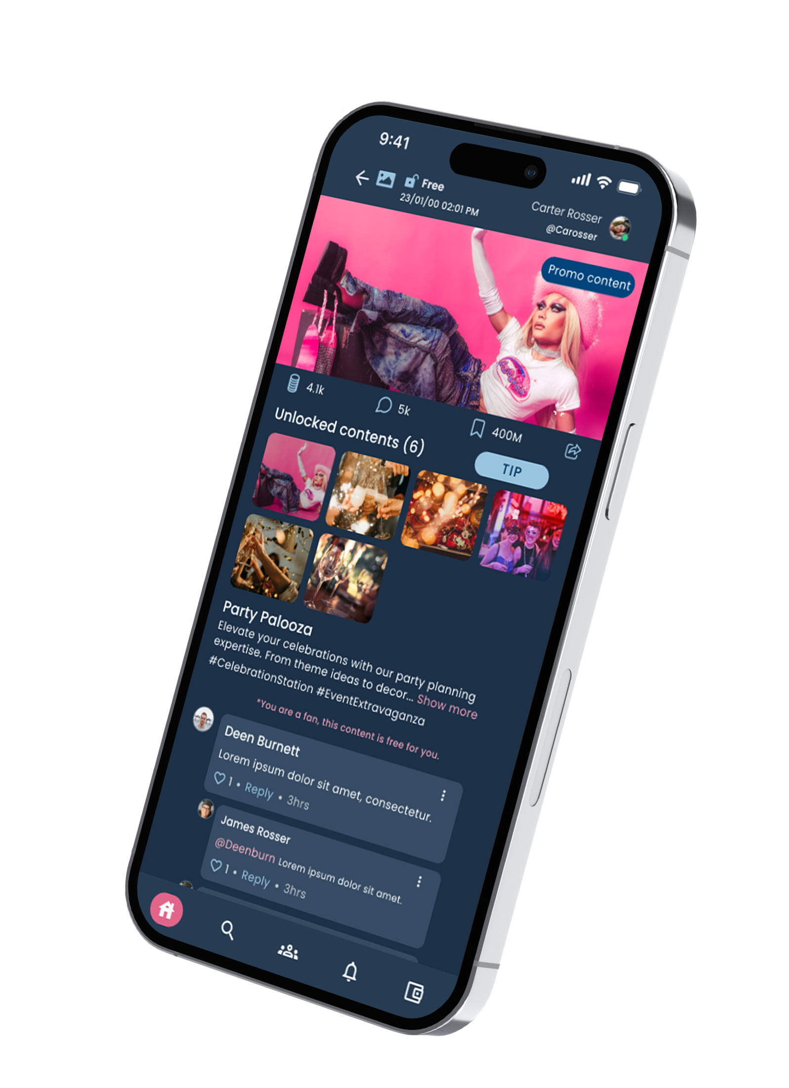 Creator content feed